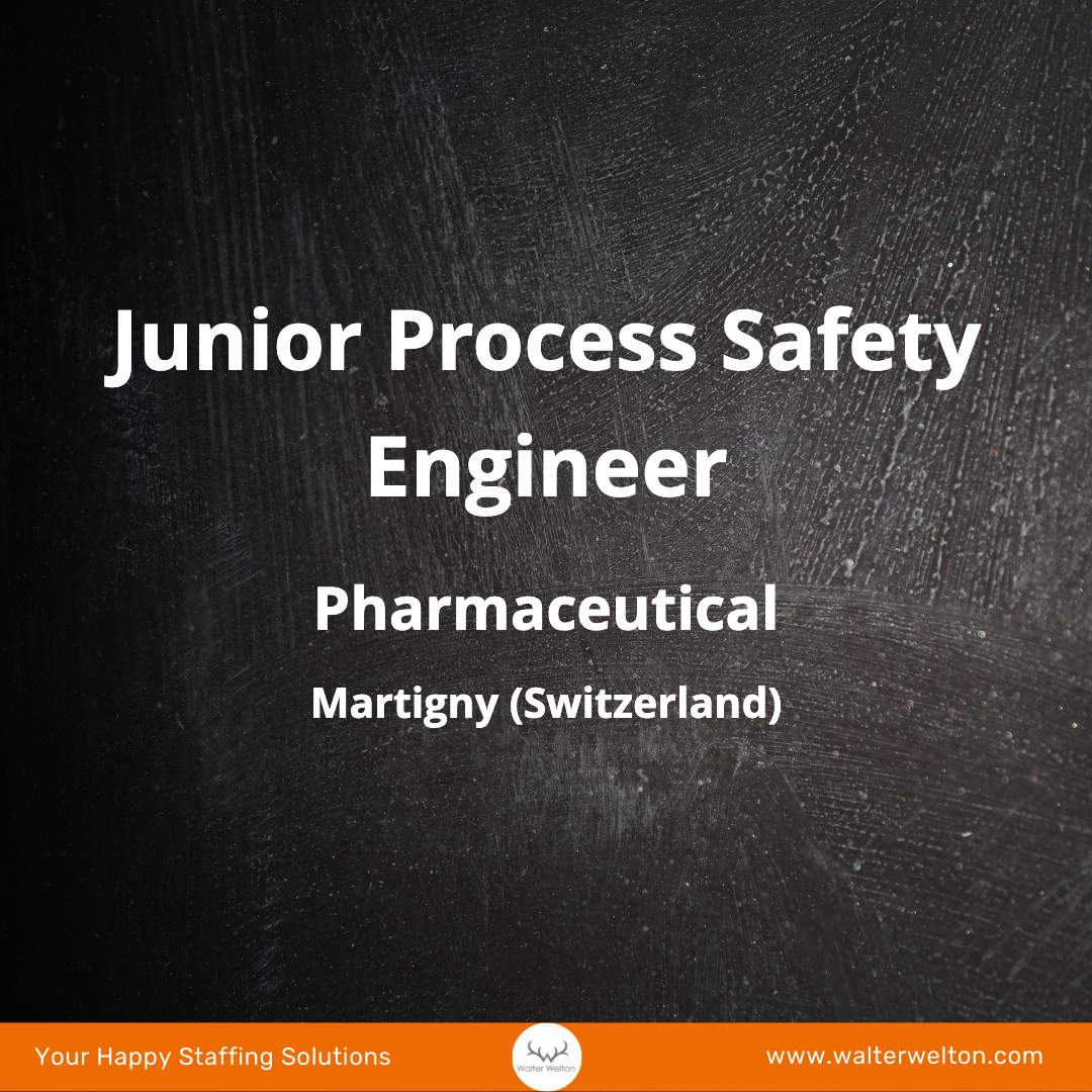 Junior Process Safty Engineer - Martigny Suisse 