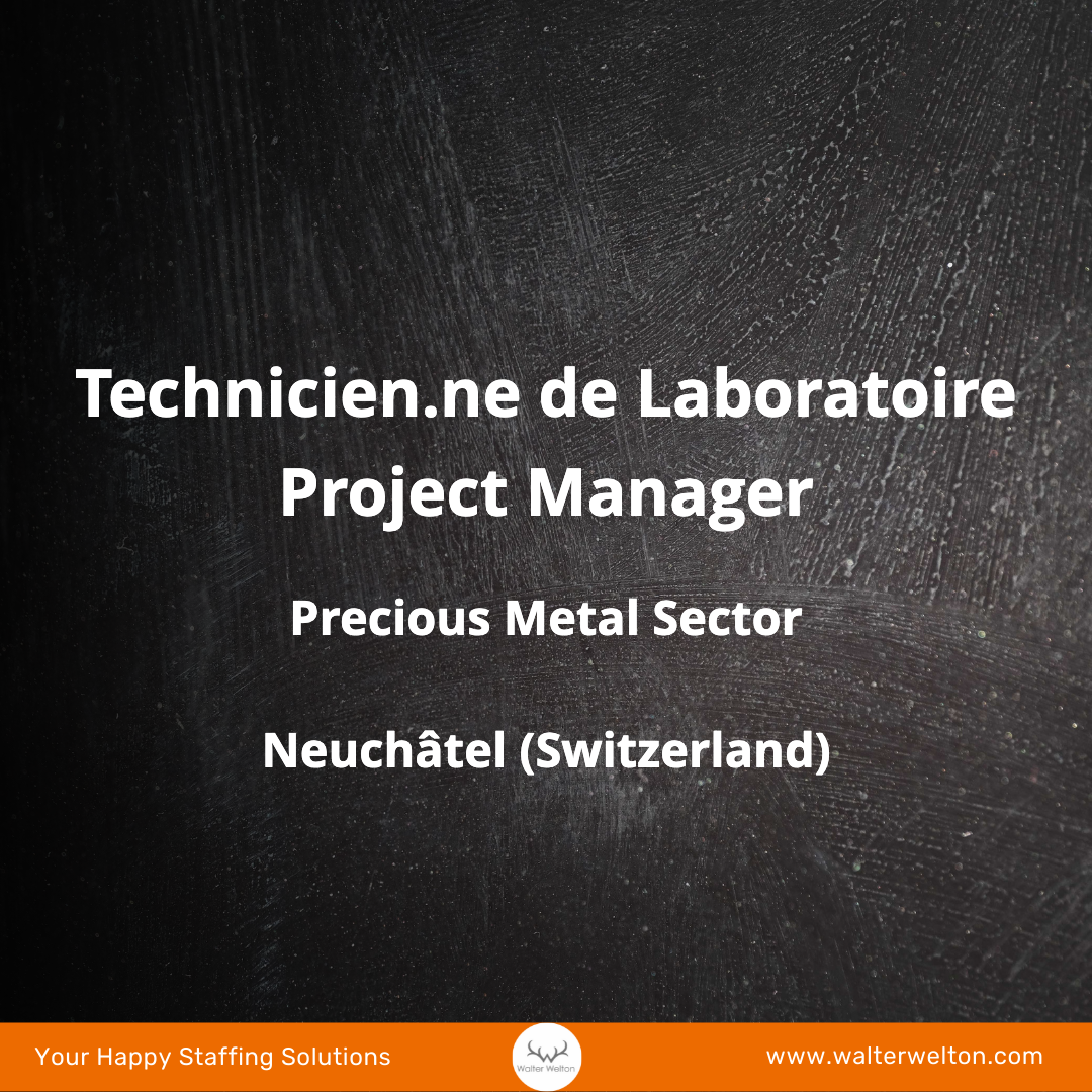 Technicien.ne de Laboratoire - Project Manager - Neuchâtel