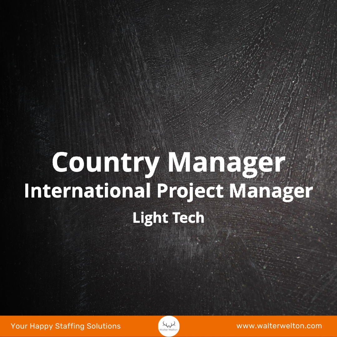 New Job - Country Manager - International Project Manager
