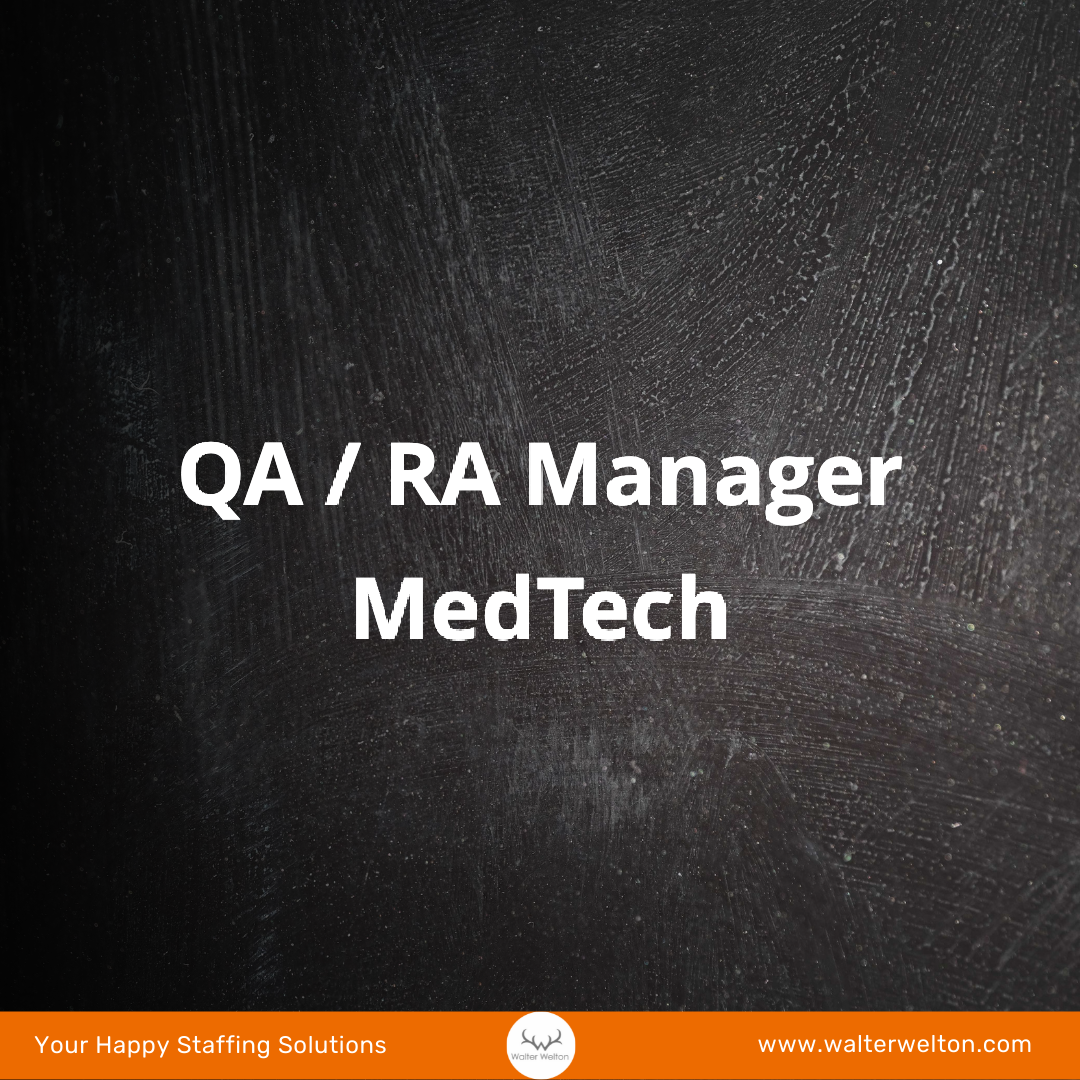 QA / RA Manager - MedTech - Brussels